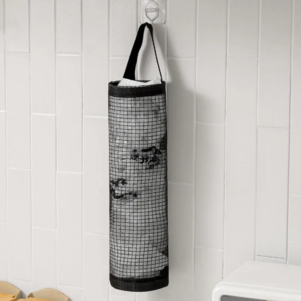 Space Saving Waste Bag Organizer, Space Saver Storage, 1 Count/2 Counts Wall Mounted Garbage Bag, Household Shopping Bag Storage Container for Home Kitchen, Mesh