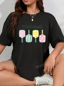 100% Cotton Coquette Pickleball Club Funny Pickleball Player Women Girls T-Shirt
