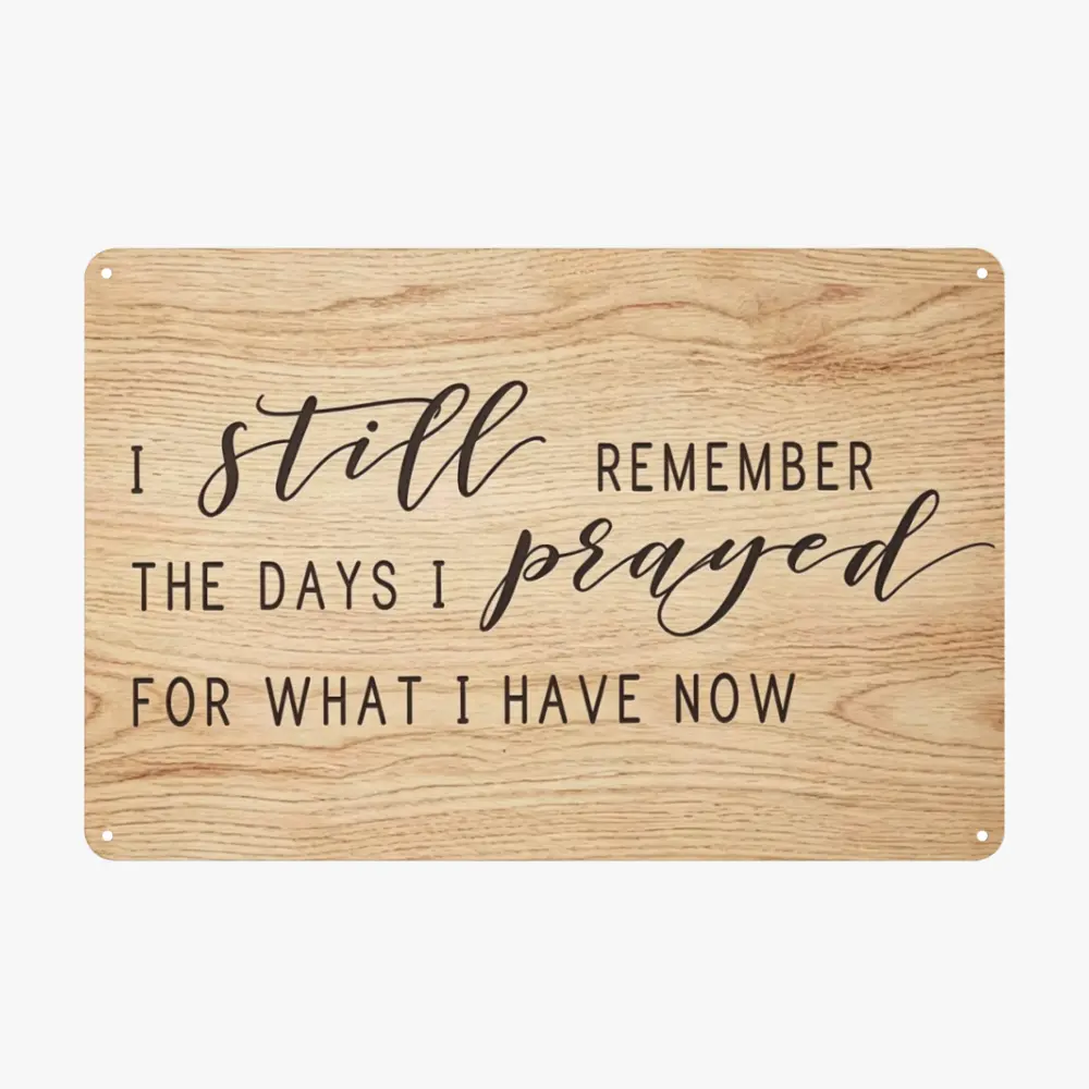 Vintage Aluminium Rectangular Letter Wall Sign - Decorative Inspirational Daily Gratitude Reminder, Indoor Wall Decor for Living Room, Bedroom, Indoors