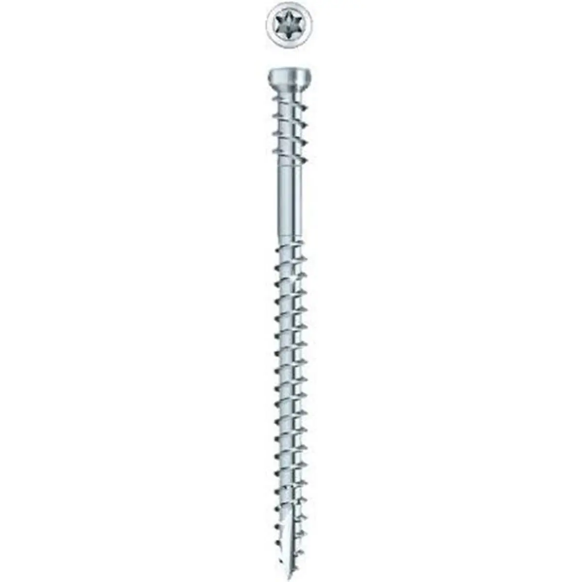 RT Composite Trim Screws with W-Cut Threads & Electro Galv. Finish, 8-Count, 2.5 in. Flat Head, Composite Decking Compatible, 1 in. & 0.5 in. Length Options, 4.35 lbs Package Weight for Deck Builders