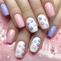 Pastel Paw Nails