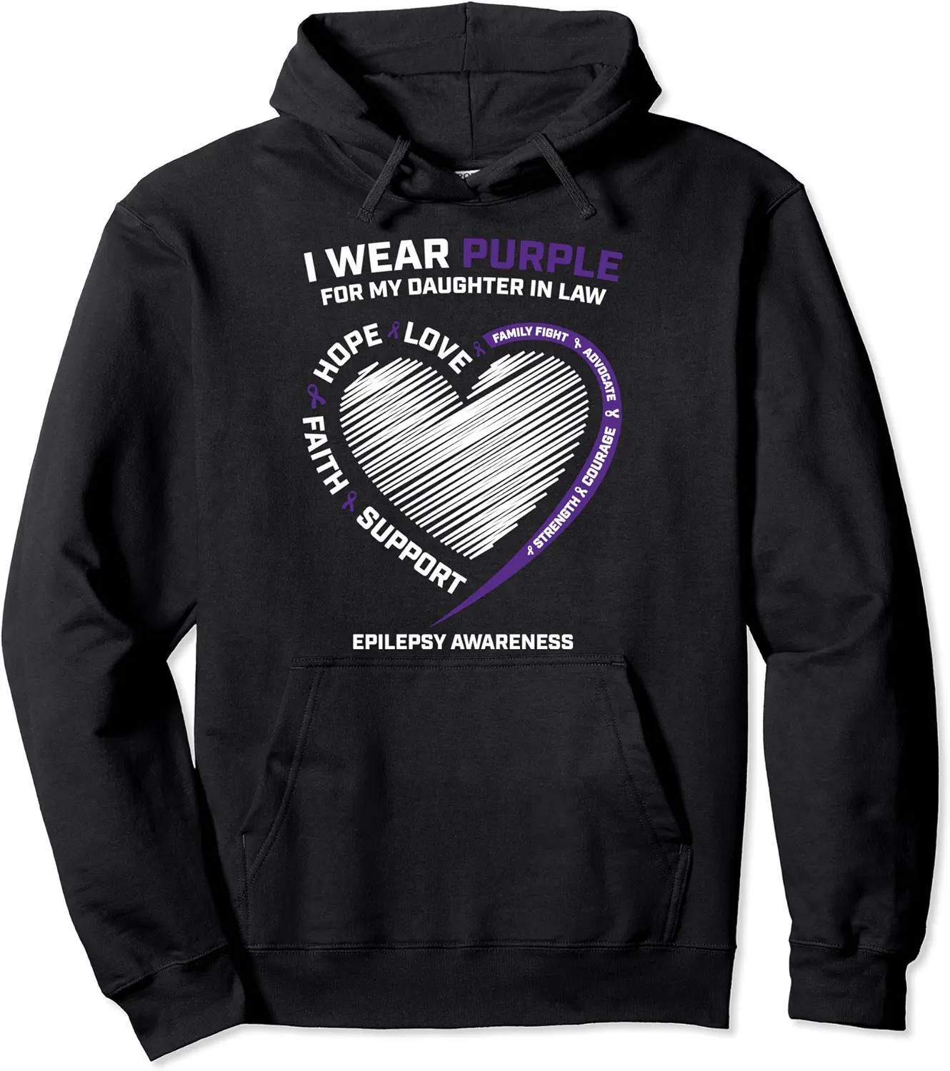 Products Gifts Her Purple Daughter In Law Epilepsy Awareness Pullover Hoodie - Jeniferdang Shop 54B08L2N9MRK