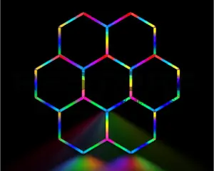 8' 5" x 8' 1" - RGB Hexagon Color Lights (7 Hexagons)