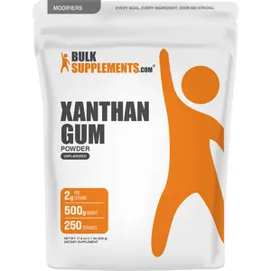 BulkSupplements - Xanthan Gum Powder - Thickening Agent - No Additives - 500g - 2g per Serving