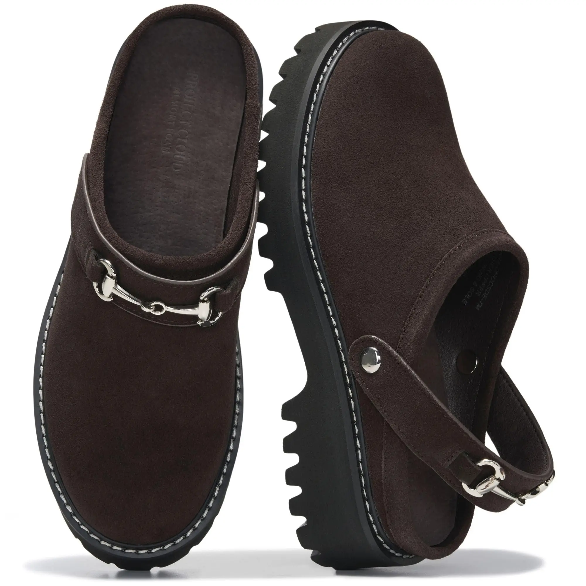 Project Cloud Women's | Genuine Leather Lug Sole Slingback Mules | Memory Foam Insole | Lightweight | Non-Slip - Tamara