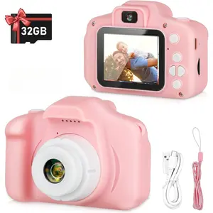 Kids Camera for Girls Boys 3-12 Years Old Selfie Children Camera Infant Toys 1080P HD Digital Video Camera for Toddler Christmas Birthday Gifts with 32GB SD Card