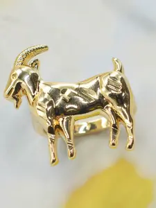 Unisex Goat Design Ring, Fashionable Jewelry, Statement Ring, Ideal Gift for Daily Wear, Dates, Parties, Valentine's Day, Christmas, Birthdays