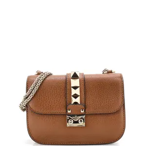 Pre-owned Valentino leather Shoulder Bags Garavani Glam Lock Shoulder Bag Small