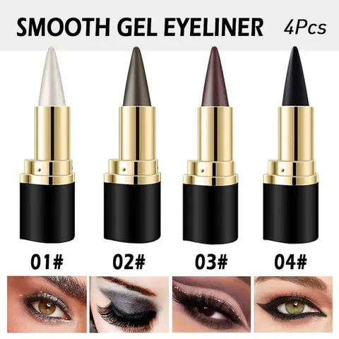 Alcohol-Free 2-Pack Creamy Black Eyeliner Pencils - Eyeliner Pen, Smudge-Proof, Water-Resistant, Long-Lasting, Transfer-Proof, for Waterline Application, Normal & Gothic Makeup Looks, Beauty Cosmetic Multi-Pack