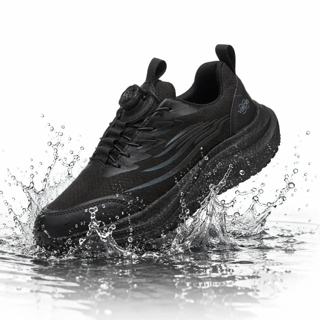 Unisex Work Shoes, Minimalist Non-Slip Shoes for Servers & Couriers with Rotary Buckle Lacing and Lightweight Comfort, Server, Warehouse, Non Slip Shoes For Work, Round Toe