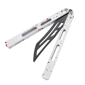 Balisong Knife, Aluminum Handle, Unsharpened Blade, Stress Relief Toy, Perfect for Relaxing & Fun