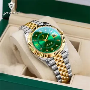 GOHUOS Luxury Sports classic men Wristwatch Military Quartz Watch For Men Waterproof Luminous Date Stainless Steel Men's Watches