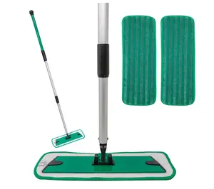 Don Aslett 12" Aluminum Mop with 2 Microfiber Mop Pads