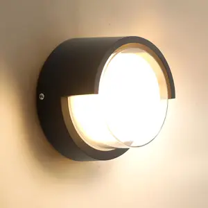 BD-012-3K Wall Light Outdoor Modern Wall Sconce Minimalist Style Wall Mount Light Round Outdoor Aluminum Wall Light No Glare high Brightness 3000K Warm Lights Circular Aluminum Wall Light