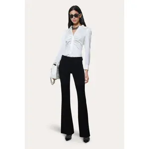 Anya Silk Charmeuse Ruched Shirt