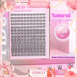 Natural Look Eyelash Extensions, 1 Box Individual DIY Cluster Lashes, Self-Application Curly False Eyelashes for Women & Girls, False Lash Clusters, Eye Makeup Cosmetic