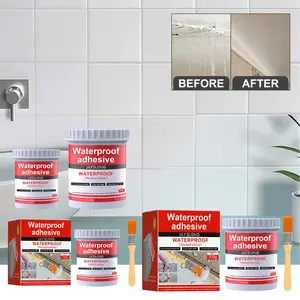 Transparent Waterproof Adhesive 300g Set - Pure Acrylic & Silicone Emulsion for Roof Bathroom Kitchen Wall Leak Prevention Repair