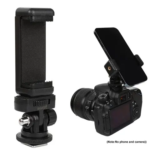 Camera Monitor Adapter, 1 Count Low Angle Viewing Hot & Cold Shoe Mount with Phone Clip Holder, Video Recording Equipment, Camera Accessories for Canon & Nikon Cameras