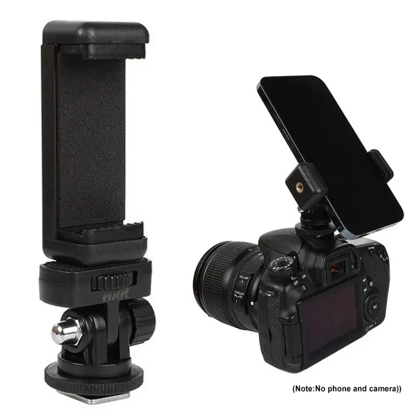 Camera Monitor Adapter, 1 Count Low Angle Viewing Hot & Cold Shoe Mount with Phone Clip Holder, Video Recording Equipment, Camera Accessories for Canon & Nikon Cameras