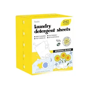 Soulink Laundry Detergent Sheets, 240 Loads - Eco-Friendly, Plant-Based, Hypoallergenic, No Plastic Jug (Morning Bloom Scent)