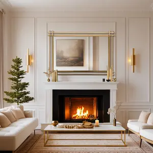 Freya Luxurious Regal Grid Mirror - Perfect for Living rom or Entryway Decor