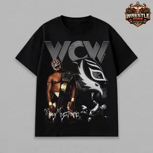 Rey Mysterio WCW Shirt Vintage Wrestling Graphic Tee Lucha Libre Mask Streetwear Retro 90s Unisex Oversized Tee