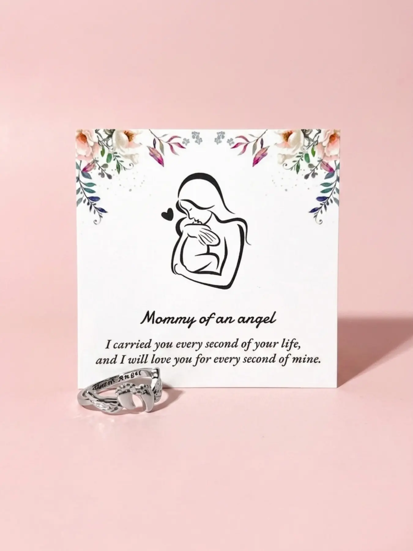 Adjustable Letter & Wing Design Cuff Ring, Fashionable Jewelry for Women, Elegant All-match Fashion Accessories for Daily Wear, Personalized Angel Ring, Engraved Ring TikTokShopBlackFriday Adjustable Rings, Beautiful Rings