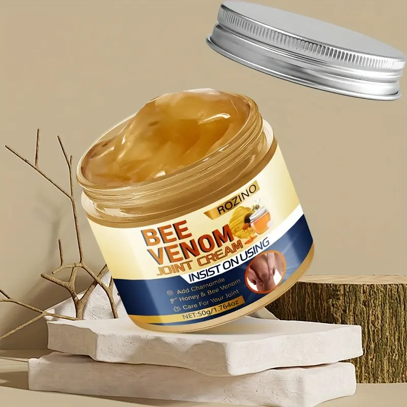 [2-Pack] ROZINO Bee Venom Body Cream - Natural Honey & Chamomile Soothing Rub, 50g (1.76oz) for Knee, Neck, Back & Shoulder, Relaxing Massage Cream for  & Daily Use flawless luck