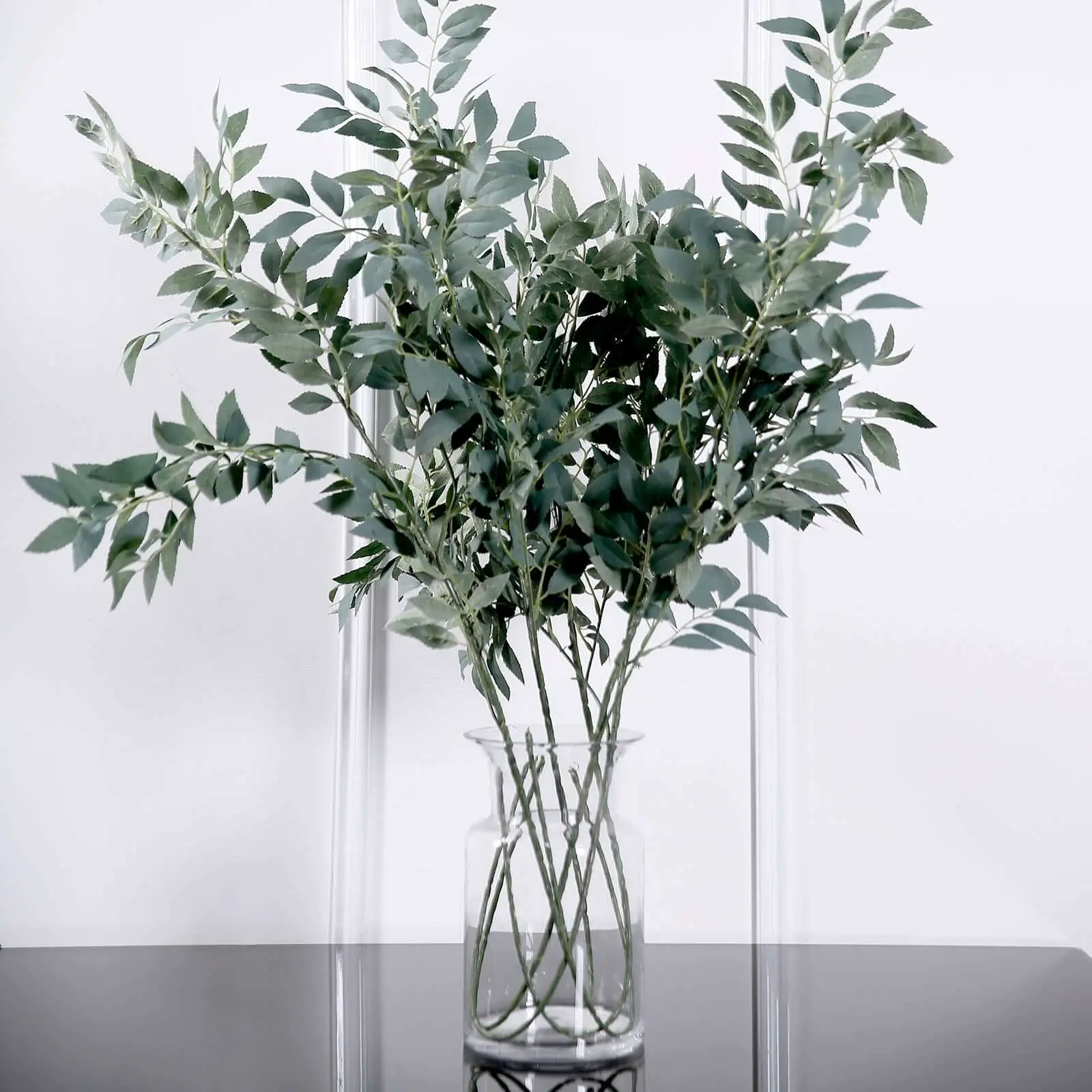 2 Pack 42" Artificial Beech Leaf Bushes - Frosted Green