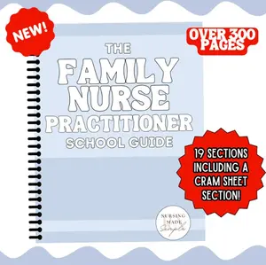Family Nurse Practitioner Study Guide, FNP School Review Book with Cram Sheets, Clinical Notes and Exam Prep