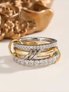 Women's Elegant Ring, Exquisite Trendy Ring, Fashionable Jewelry for Women as Gift, Statement Multi Ring