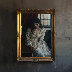 Desdemona Othello Dark Academia Art Print Moody Literary Wall Art Vintage Portrait Poster for Living Room Bedroom or Gallery Wall Poetic, Unframed