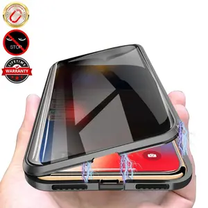 Magnetic Case for Samsung Galaxy Note 20 S20 Ultra S10 Plus Privacy Double Side Tempered Glass Metal Bumper Anti-Peep Cover