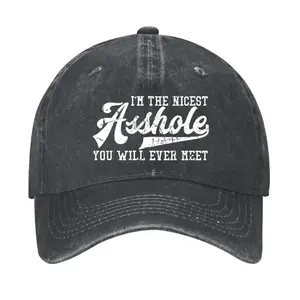 I'm The Nicest Assholee You'll Ever Meet Cap, Funny Baseball Hats - Best Give for Dad, Gift for Him, Husband's Gift, Fathersday Gift Ideas, Dad Hat
