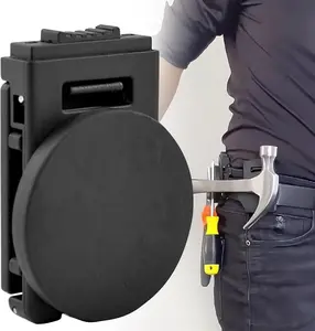 Tool Holster Belt Clip,Strong Magnetic Tool Holder for Belt Clip,Heavy Duty Belt Clip Tool Holster,Magnetic Tool Organizer for Nail,Screw,Hammer,Wrench,Flashlight,Drill Bit