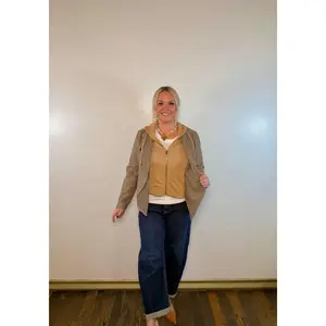 Herringbone Hoodie Blazer