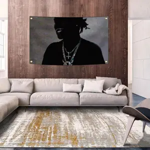 Hip Pop Music Album Tapestry Ken American Rapper Carson Tapestry 3x5 FT Funny Meme Flag for College Dorm Room Decorations with 4 Shiny Brass Grommets