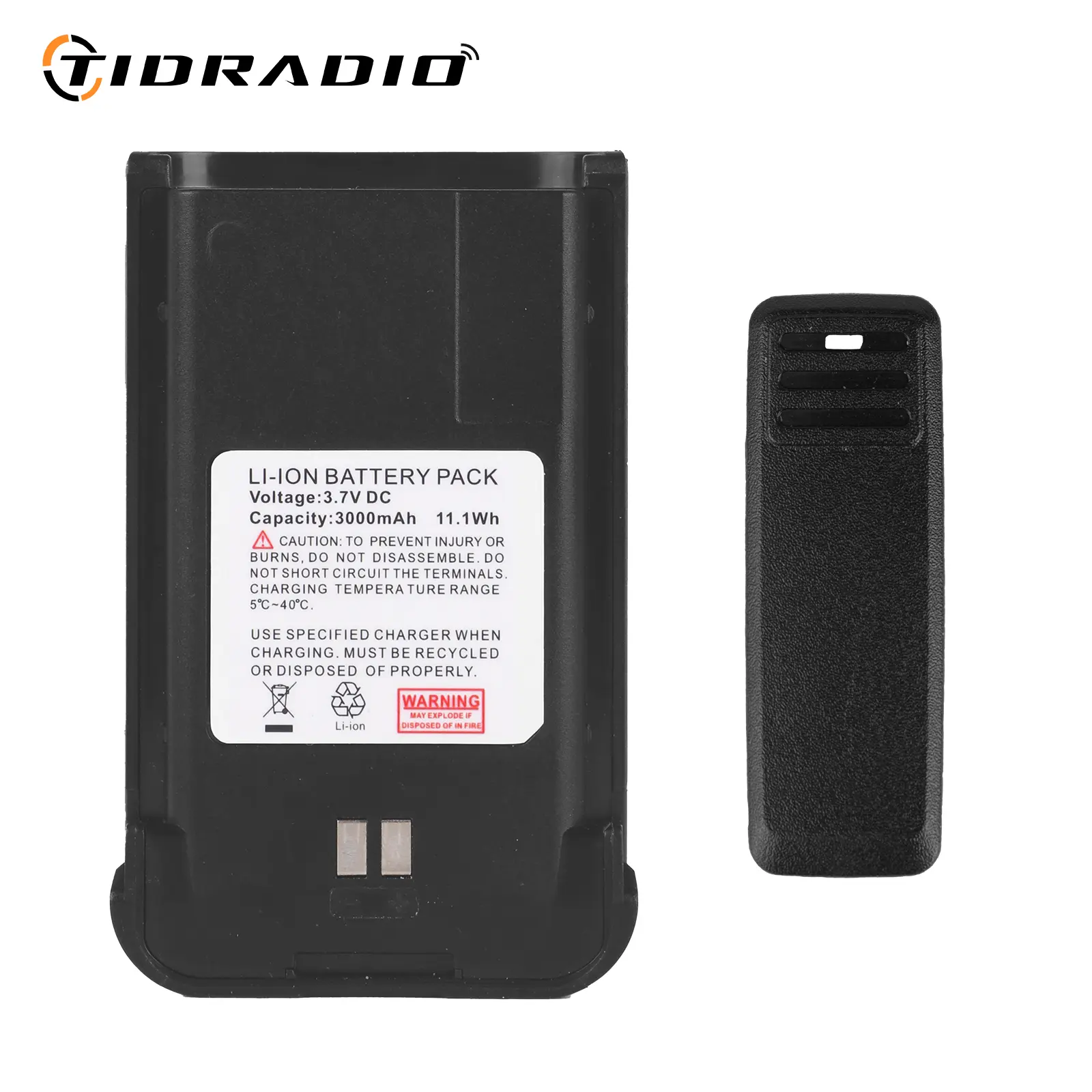 TIDRADIO M15 G18 Compatible 3000mAh Li-Ion Battery with Belt Clip for Two Way Radio TIDRADIO M15 G18 Compatible 3000mAh Li-Ion Battery with Belt Clip for Two Way Radio