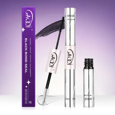GAQQI [New Upgrade] 2-in-1 Bond & Seal Waterproof Lash Glue, Strong Hold 72H+, Waterproof, Safe for Sensitive Eyes, Latex-free & Formaldehyde-free, For Cluster/ Individual/ Strip Lashes