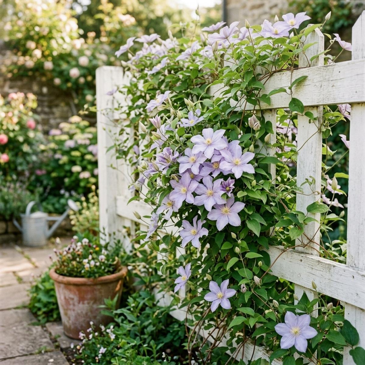 Non GMO Clematis Flower Seeds Home Garden Climbing Plant No Special Care Required Fast Germination Beautiful Blooms for Balcony Yard Decoration