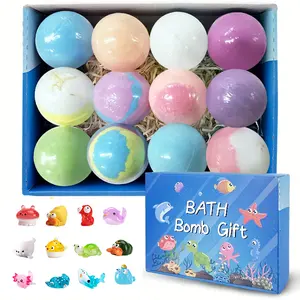 Ocean Bath Ball toy Set Rich Foam Essential Oil Explosion Shower Ball Comfortable Enjoyable Gift With Surprise toy Inside Perfect For Wife Girlfriend Sisters On Birthday & Anniversary & Valentine'S Day & Holiday Gift