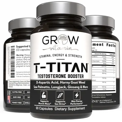 Grow Vitamin Testo Max Extreme - Anabolic Activator Test Booster - Supports Size, Recovery - 90 Capsules