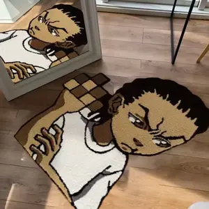 Unique Cartoon Character Rug for Kids Room Decor - Soft Plush Material & Fun Design - Perfect for Playrooms & Children's Bedrooms