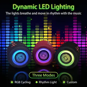 Portable Outdoor Wireless Subwoofer with Charging Cable & Auxiliary Cable - Weatherproof Loudspeaker System for Enhanced Shock Resistance, Built-in Microphone, TWS Stereo, FM, TF Card, USB Drive Connectivity