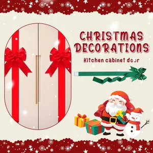 Christmas Cabinet Ribbons Bows Large Red Bow Christmas Door Kitchen Cabinet Ribbon Bows Locker for Xmas Holidays Party Decorations Supplies bows christmas treeChristmas
