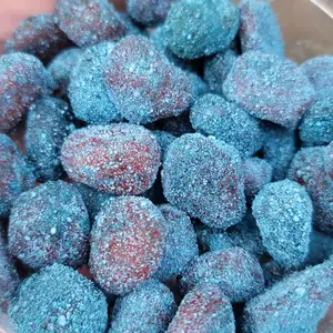 Gummies Sour Blue Razz Gushies Sour Blue Raspberry Candy Chewy