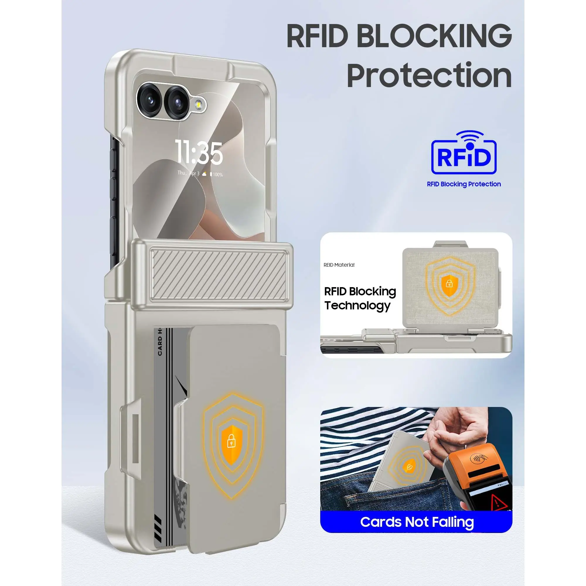 for Motorola Razr 2026/Razr 2025 Case Wallet, Built-in Card Holder (3  Cards) & Hinge Protection & HD Screen Protector, Military Grade Protection,  Rugged Protective Phone Case, Accessories, Smartphone,summerwins summerwins  - TikTok Shop