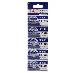 Cr1025 Battery 3v Button Cell, Alkaline Replacement for Home Appliances, Watches, Clocks, Electronic Gadgets, Power Capacity 0.02-0.8 Wh, Batch Number 20241001