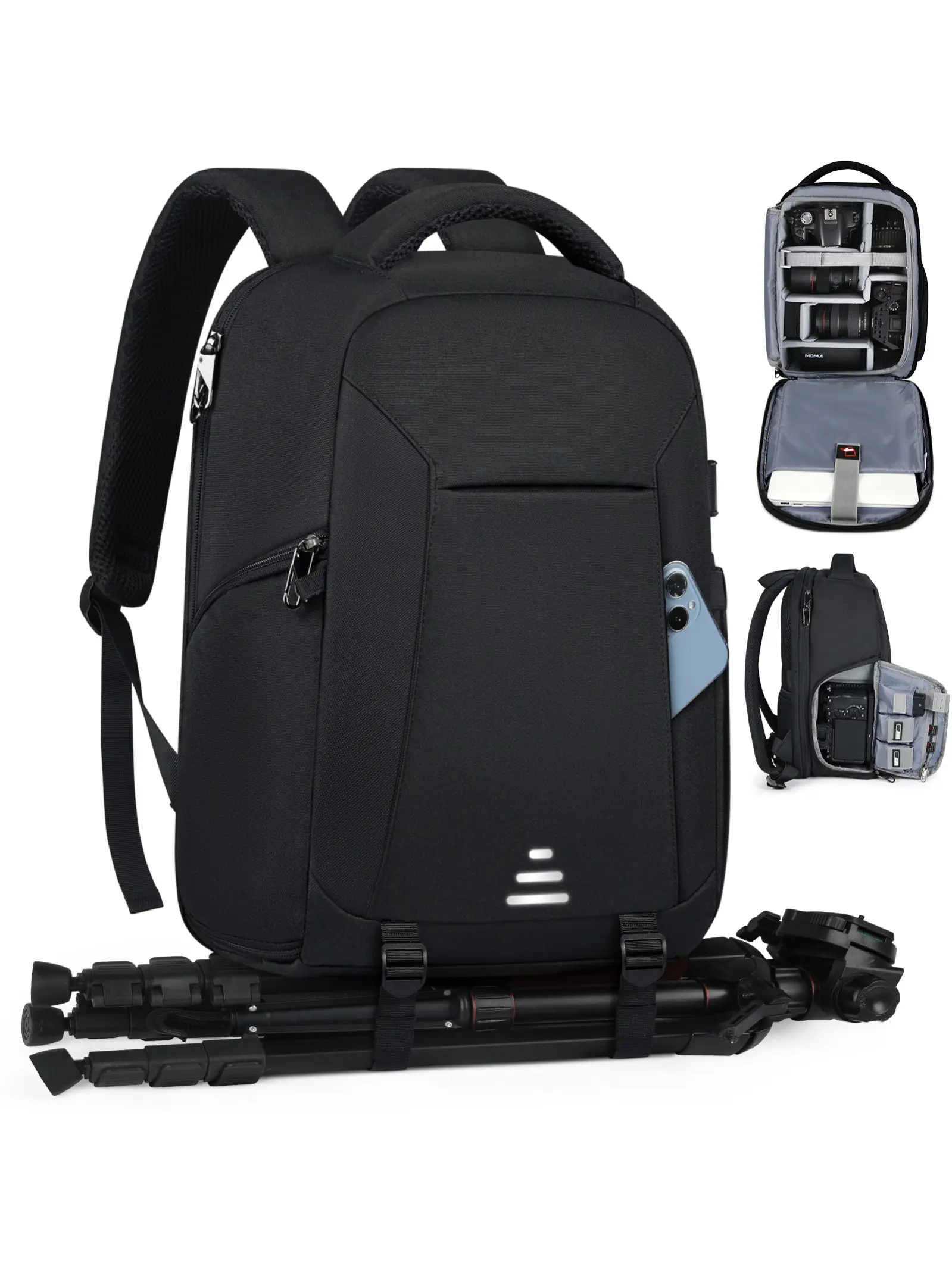 Professional Dslr/mirrorless Camera Backpack, 14 Inch Waterproof Bag with Tripod Holder and Laptop Compartment, for Canon Nikon Sony Photographers, Photography Camera Accessories
