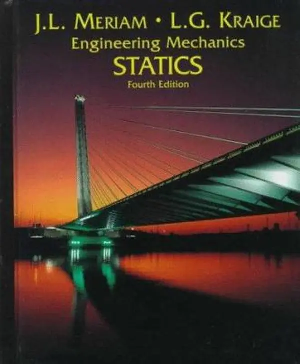 USED Book - Statics, Volume 1, Engineering Mechanics, 4th Edition by J. L. Meriam (Hardcover) - english